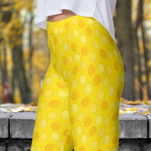 Legging Padrão de Bolinhas amarela e Ouro