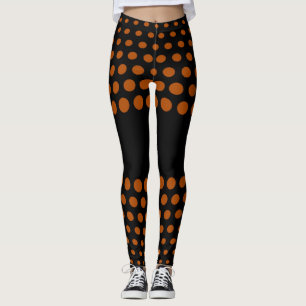 Legging Padrão de Bolinhas marrom