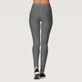 Legging Padrão de Bolinhas Pretas