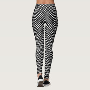 Legging Padrão de Bolinhas preto e branco moderno