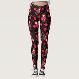 Legging Padrão de Boneca de Aninhamento
