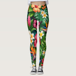 Legging Padrão de Borboleta Tropical