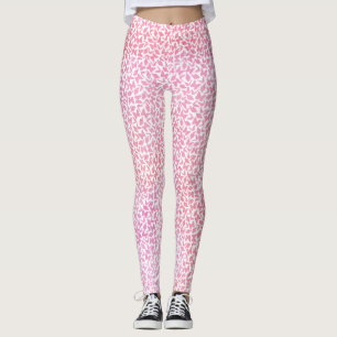 Legging Padrão de Borboletas de Aquarela Rosa