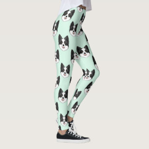 Legging Padrão de Border Collie Amante de Cães Fofos