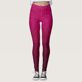 Legging Padrão de brilho rosa elegante