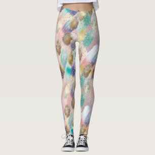 Legging Padrão de Brucela Diagonal Vibrante