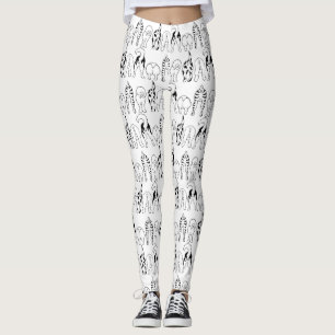Legging Padrão de Bumbuns de cães