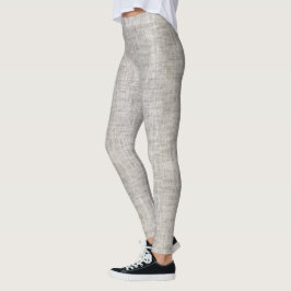Legging Padrão de Burlap Elegante
