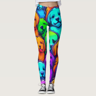 Legging Padrão de Cachorro Trendy para Pet Lovers