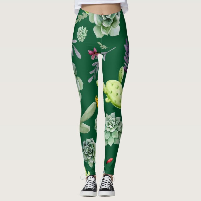 Legging Padrão de Cacto 3 (Frente)