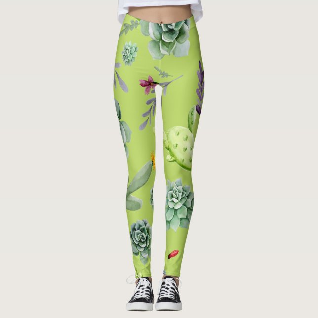 Legging Padrão de Cacto 6 (Frente)