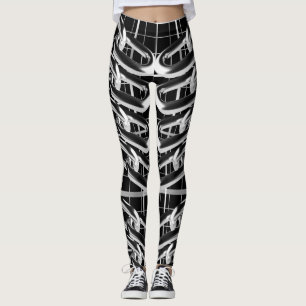 Legging Padrão de cadeia metálica