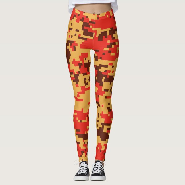 Legging Padrão de Camo Digital de Queda (Frente)