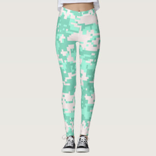 Legging Padrão de Camo Digital Spearmint