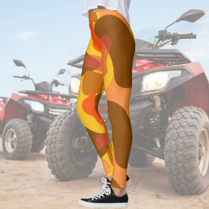 Legging Padrão de Camo Laranja do Deserto Rocky