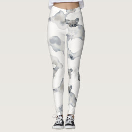 Legging Padrão de Camouflagem de Neve