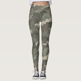 Legging Padrão de Camuflagem de Cavalos Selvagens