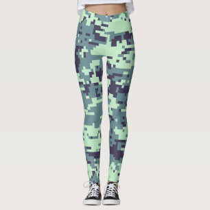 Legging Padrão de Camuflagem Digital Ártico