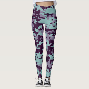 Legging Padrão de Camuflagem Digital Congelado
