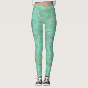 Legging Padrão de Camuflagem Digital Minty