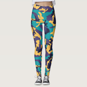 Legging Padrão de Camuflagem do Solstício de Verão