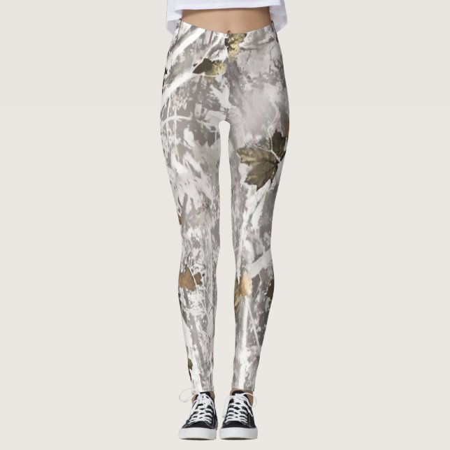 Legging Padrão de Camuflagem Florestal (Frente)