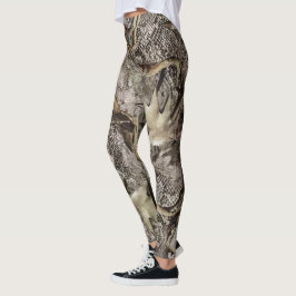Legging Padrão de Camuflagem Florestal