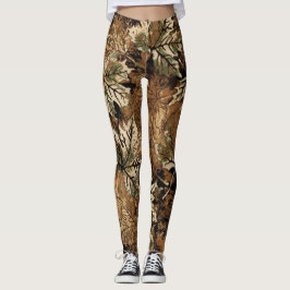Legging Padrão de Camuflagem Florestal
