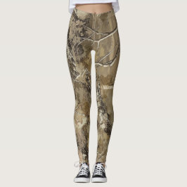 Legging Padrão de Camuflagem Florestal