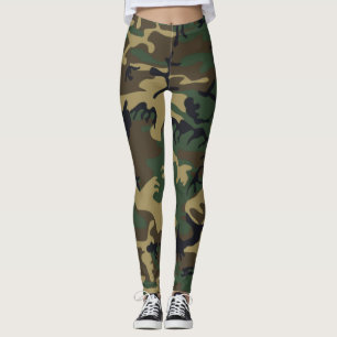 Legging Padrão de Camuflagem Legal Esportivo e Elegante
