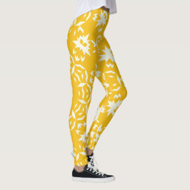 Legging Padrão de Cão Amarelo
