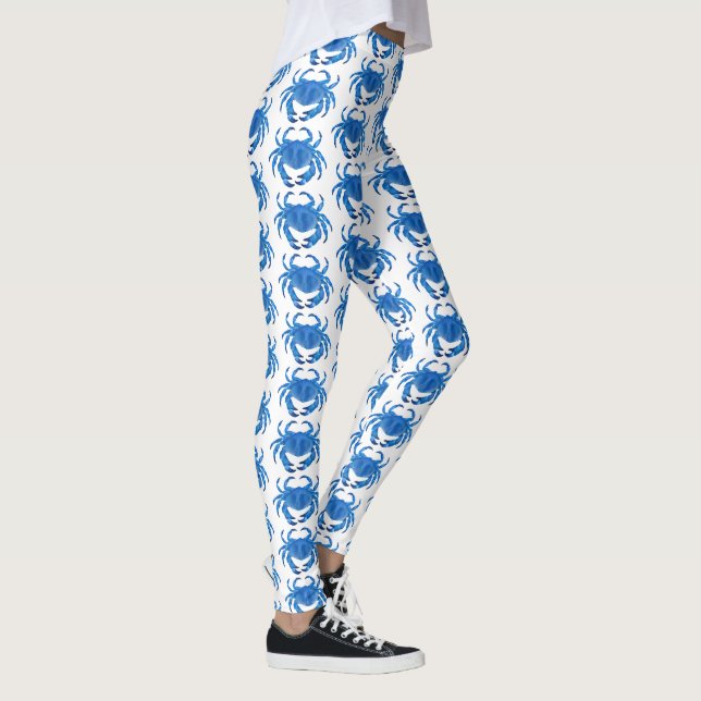 Legging Padrão de caranguejo azul (Direita)