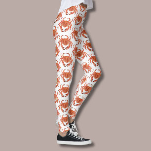 Legging Padrão de caranguejo costeira