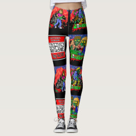 Legging Padrão de Cartoon Zombie