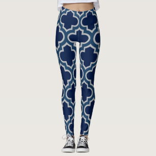 Legging Padrão de Cinza de tétano de latice socialite marr