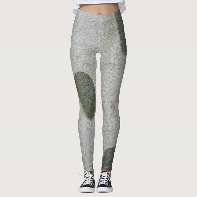 Legging Padrão de cinza natural (Frente)