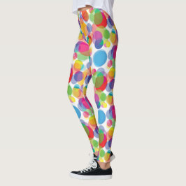 Legging Padrão de Círculo Colorido