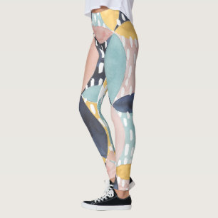Legging Padrão de Círculo de Abstrato