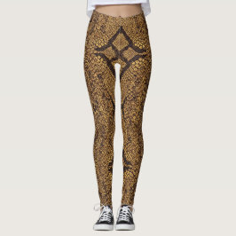Legging Padrão de Cobra com suporte de diamante