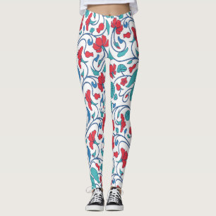 Legging Padrão de colheita floral sem costura árabe.
