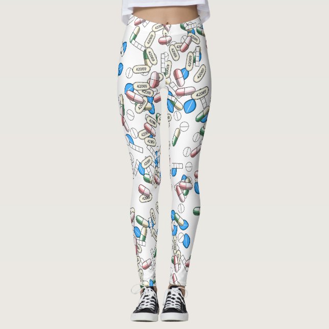 Legging Padrão de Confeitos de Comprimidos (Frente)