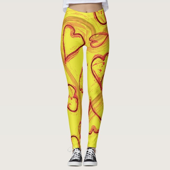 Legging Padrão de coração (Frente)
