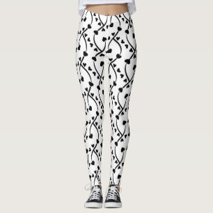 Legging Padrão de Coração Sem Costura