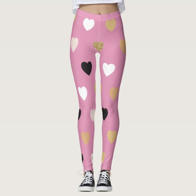 Legging Padrão de Corações 32 (Frente)