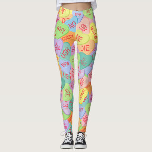 Legging Padrão de Corações Doces - SFW
