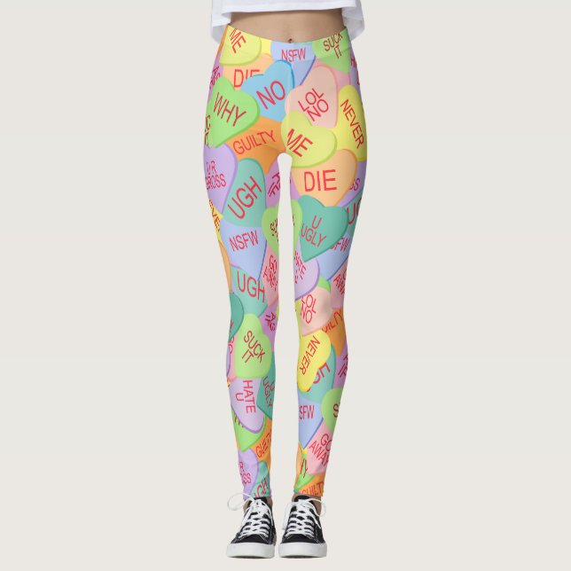 Legging Padrão de Corações Doces - SFW (Frente)