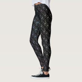 Legging Padrão de Corações e Chaves Coloridos Modernos Ele