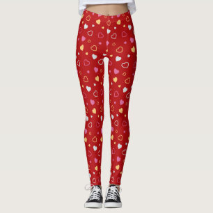 Legging Padrão de corações estilizados 2