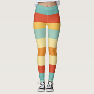 Legging Padrão de cores com striping retroativo