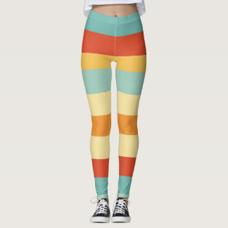 Legging Padrão de cores com striping retroativo